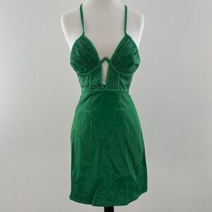 Chic Backless Green Dress